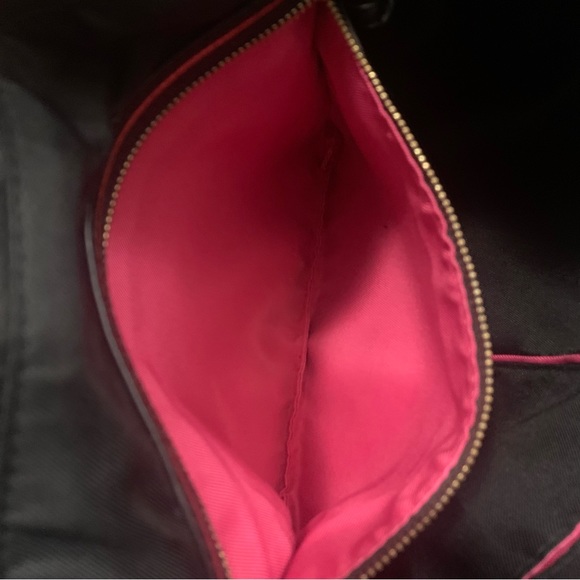 The Sak  Leather Black shoulder bag with gold hardware and design print black!! - Picture 10 of 15